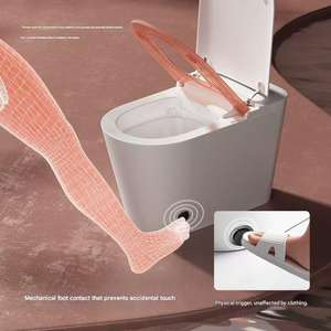 โถสุขภัณฑ์อัตโนมัติ ประหยัดน้ำ พร้อมเซ็นเซอร์เท้า ระบบเปิดฝาอัตโนมัติ แบบติด<span class=keywords><strong>ผนัง</strong></span> - Product Image 2