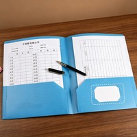 Caja de Archivo de Plástico con Logotipo Personalizado, con Dos Bolsillos, para el Regreso a Clases, para Archivos Tamaño Carta, Resistente, Porta Tarjetas de Visita, para el Hogar