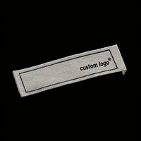 Étiquette tissée personnalisée en coton doux 25x60mm, coupe droite, à coudre, logo personnalisé pour chemise, sweat à capuche, sweat-shirt, logo de marque, usine OEM