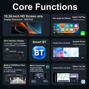 Bán Buôn 2025 10.26 11.26Inch Không Dây Carplay Android Tự Động Gương Liên Kết Bảng Điều Khiển Màn Hình Cho Xe Hơi, Xe Máy Tính Bảng Pro Max Xe Stereo - Product Image 2