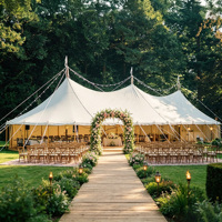 Tente de Glamping pour Mariages, Team Building, Abri Solaire Extérieur, Grande Auvente Extra Large, pour Complexes Hôteliers et Parcs de Camping Commerciaux, en PVC Oxford Quatre Saisons