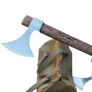 Hache industrielle OEM Cloud Whale à double lame en acier au carbone avec manche en bois, tomahawk fait main avec étui, 20 pouces - Product Image 1