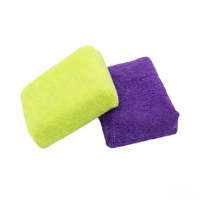 Éponge de lavage auto en microfibre haute densité grande taille 5 pouces personnalisable pour le nettoyage et le polissage des voitures