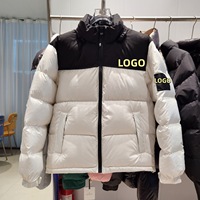Veste matelassée coupe-vent en toile d'hiver - Unisexe, col montant décontracté avec fermeture éclair et boutons