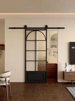 Puertas Corredizas de Aluminio Premium Estilo Granero Francés para Hotel, Restaurante, Villa, Cocina, Baño - Puertas Interiores Comerciales Resistentes al Agua