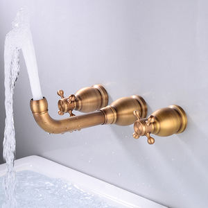 <span class=keywords><strong>Grifo</strong></span> de baño montado en la pared de <span class=keywords><strong>tres</strong></span> orificios con doble manija antigua, <span class=keywords><strong>grifo</strong></span> de agua moderno termostático para <span class=keywords><strong>lavabo</strong></span>, <span class=keywords><strong>grifo</strong></span> de <span class=keywords><strong>lavabo</strong></span> antiguo - Product Image 6