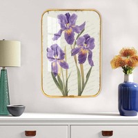 Fleur bleue dessin toile peinte à la main libellule bricolage cadre décoration de la maison commande minimum 1 pièce cadeau peinture numéro