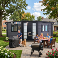 Maison préfabriquée en conteneur extensible de 20 pieds ou 40 pieds avec cuisine et salle de bain, maison portable au design contemporain