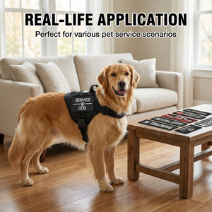 刺繍入りサービスドッグ用ハーネス装飾パッチ（フックアンドループ式）「撫でたり、気を散らしたりしないでください」 - Product Image 6