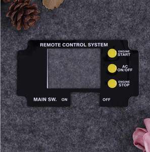 Autocollants d'étiquette d'interrupteur de télécommande d'équipement en PVC personnalisés Autocollant de panneau de commande en relief avec bouton poussoir pour tapis roulant - Product Image 4