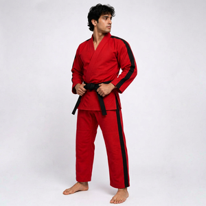 Conjuntos de Uniformes de Judo Unisex de Color Sólido con Diseño Personalizado en la Parte Delantera, Corte Regular, 100% Algodón, Duraderos, Transpirables y Ligeros para Adultos - Product Image 1