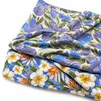 Tissu en viscose doux et respirant, imprimé, en rayonne challis, léger, numérique, pour robe, chemise, jupe