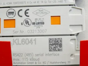 BECKHOFF KL6041 |   Terminal de Bus, Interfaz de Comunicación de 1 Canal, Serial, RS422/RS485 - Product Image 1