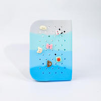 Pochette de rangement en silicone DIY, étanche, avec fermeture éclair, pour petits objets, sac organisateur, logo personnalisé, sac de rangement multifonction pour la maison et l'école