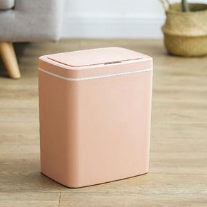 Poubelle intelligente transfrontalière 14L, nouveau design 2026, en plastique, 5V, couvercle à induction entièrement automatique, électrique, pour salle de bain, chambre, cuisine - Product Image 4