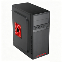 Boîtier d'ordinateur de bureau gaming Mid-Tower compatible MicroATX, 7 emplacements d'extension PCI, 2 HDD, 2 SSD, positions multi-ventilateurs, coque PC DIY