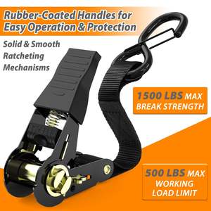 <span class=keywords><strong>สาย</strong></span>รัดโพลีเอสเตอร์แบบมีตัวล็อค รับน้ำหนักได้ 800 กก. ขนาด <span class=keywords><strong>1</strong></span> <span class=keywords><strong>นิ้ว</strong></span> สำหรับงานหนัก พร้อมตะขอรูปตัว J สองอัน สำหรับรถบรรทุก รถยนต์ และการรัดสินค้า ขายส่ง - Product Image 3