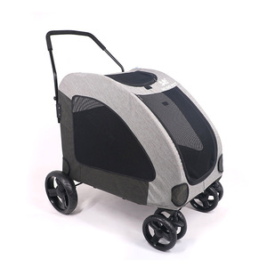 Poussette pliable <span class=keywords><strong>pour</strong></span> animaux de compagnie, <span class=keywords><strong>chariot</strong></span> de transport <span class=keywords><strong>pour</strong></span> chiens, chats et chiots, avec 6 roulettes - Product Image 3