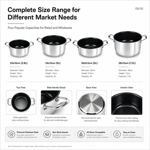 Olla para Sopa Tipo Buffet de 3QT/5QT, Acero Inoxidable G8, Cerámica <span class=keywords><strong>Antiadherente</strong></span> con Superficie de Micro Puntos - Product Image 6