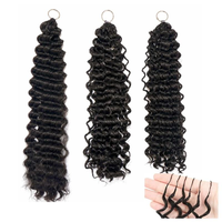 Extensions de cheveux en fibre protéinée ondulée pour tissage au crochet, trame simple, permanentées, pour toutes les couleurs, 14-20 pouces, 50-60g