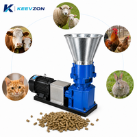Machine à granulés d'aliments pour animaux à moteur électrique, haute efficacité, petit encombrement, pour l'alimentation du bétail de ferme (grain et herbe), avec structure en acier portable