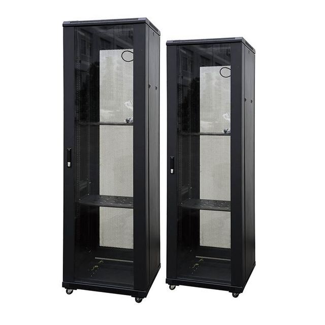 19 Inch 42U 47U Data Center Equipment Freestanding SPCC Cold Rolled Steel Portable Server Racks