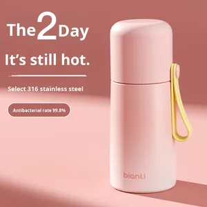 High-quality Gradient <b>Thermos</b> <b>Cup</b> 316L Stainless Steel Cold Water Double-Lid Portable for Men Women Students - Product Image 1
