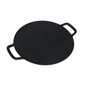Portable Non-Stick Pre-seasoned Cast Iron Campfire Griddle Round Iron <strong>Grill</strong> <strong>Pan</strong> for Outdoor BBQ Cooking - Product Image 4