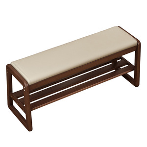 Modern Solid Wood Foldable <b>Shoe</b> with Flip-Open <b>Storage</b> Box 2-Tier Rack for Living Room Entryway - Product Image 4