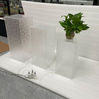 Affichage Cube Piédestal Art Sculpture Stand Rectangle Clair Acrylique Affichage Pilier Détail Marchandise Plinthe Colonnes Pour Les Mariages