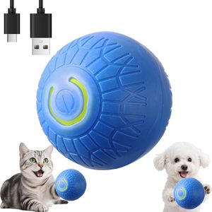 Jouet interactif intelligent pour chien et chat, balle en plastique et silicone rechargeable, entraînement automatique 360°, moderne, sportif, durable, chargeur USB - Product Image 1