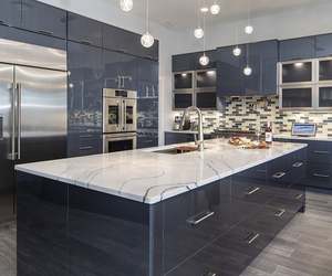 Gabinete de Cocina Modular de Madera con Acabado Brillante Personalizado, Diseño Moderno y Lujoso para Apartamentos y Villas - Product Image 6