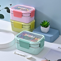 Produits en gros à bas prix, boîte à lunch portable à double couche en acier inoxydable 304, adaptée à une utilisation dans les écoles et les bureaux