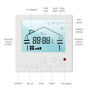 Sistema de ventilación de aire Control por cable Silencioso Fácil instalación Recuperador de calor Erv Filtros de aire Ventilación de recuperación de calor para el hogar - Product Image 6