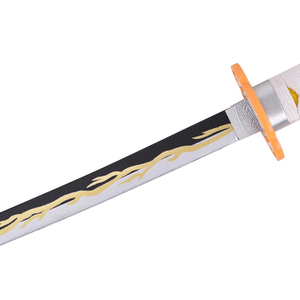 Nuove vendite Mini cacciatrice di demoni Agatsuma <span class=keywords><strong>Zenitsu</strong></span> in legno Anime spada giocattolo spade con spada puzzata - Product Image 3