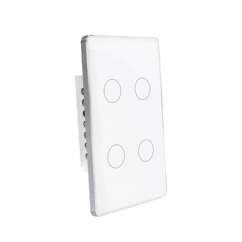 Zemismart Homekit Zigbee Switch US 1/2/3/4 Gang White TUYA Wall Light Switch Touch Glass Panel Homekit Switch Alexa Google Home