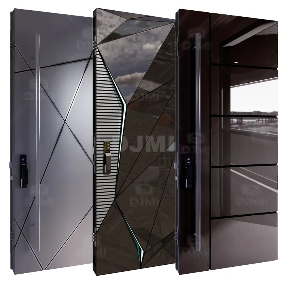 The Latest Stainless Steel Hardware Privot Door Is For Entry And Comes With A High-Tech Smart Lock And Excellent Quality