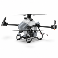Drone professionnel de nettoyage haute pression pour panneaux solaires avec système de positionnement double RTK, puissance 7200W, réservoir d'eau de 50L
