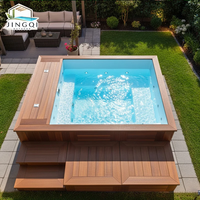 Piscine hors sol préfabriquée en fibre de verre pour adultes, idéale pour l'hôtellerie aquatique et les séjours de week-end