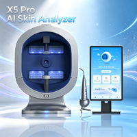 Analyseur de peau professionnel X5 Pro AI, système de diagnostic facial à 8 spectres, écran tactile, machine d'analyse de la peau pour salon