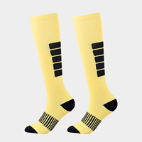 Chaussettes hautes unisexes de compression au genou en nylon avec logo personnalisé, pour le fitness, les sports de plein air, la course à pied, le cyclisme et le cyclisme