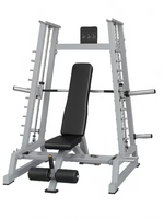 Machine Smith de qualité commerciale pour la musculation à domicile et en salle de sport, avec banc multifonctionnel pour les exercices de pectoraux