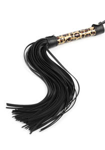 Volwassenen SM training kleine leren zweep met luipaardprint handvat, billen kloppen losse zweep voor koppels seksspelletjes model PB-001 - Product Image 4