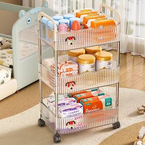 Многослойная прозрачная акриловая маленькая тележка для закусок разное хранилище для ванной комнаты передвижной органайзер для туалета изолированный пластик - Product Image 1