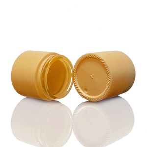 Custom logo Straight Sided clear Airtight 1 oz 2 oz 3 oz 4 oz 8 oz Colored Glass Container Jars with Plastic Lids - Product Image 2