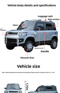 Mini SUV Híbrido Inteligente de 5 Plazas, Fabricado en China, con Motor de 3000W y Cargador Enchufable - Product Image 2