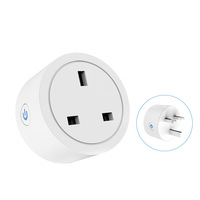 Prise intelligente Wifi 20A avec matériau ABS 3.0 Zigbee, prise britannique, source d'alimentation électrique, commande vocale à distance via téléphone mobile