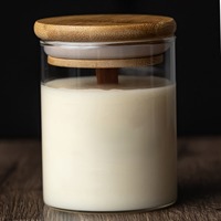 4oz 6oz 8oz 10oz Bougie parfumée personnalisable exclusive Bocaux à bougie en verre transparent de luxe Conteneur à bougie en verre avec couvercles et boîte