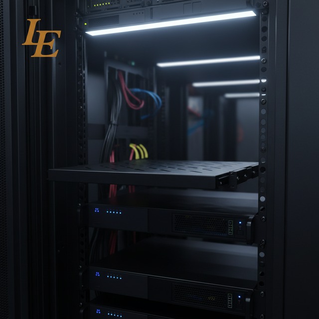 Server Rack Accessories SPCC Cold Rolled Steel Sliding Shelf 19 Inch IEC297-2 Standard Network Adjustable OEM Compatible
