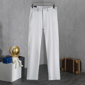 MUTIAN <span class=keywords><strong>Pantaloni</strong></span> da <span class=keywords><strong>Uomo</strong></span> Business Primaverili ed Estivi Morbidi di Alta Gamma Versatili Classici a Gamba Dritta <span class=keywords><strong>Elasticizzati</strong></span> Tinta Unita Casual #RL-056 - Product Image 6